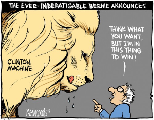 the ever-indefatigable bernie cartoon, tim newcomb